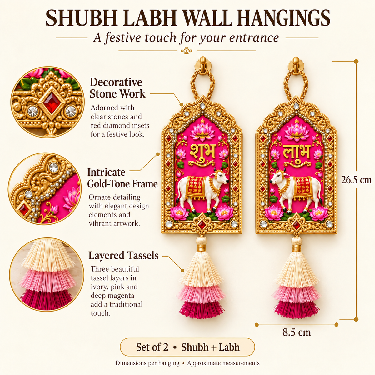 Shubh Aarambh Door Hangings – Set of 2