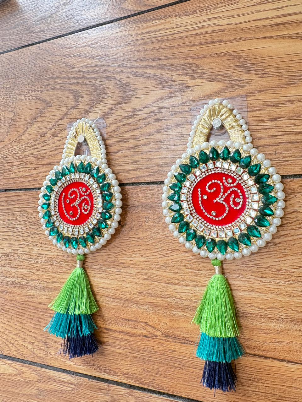 Om Door Hanging Stone Design (Set of 2)