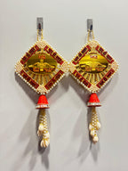 Riddhi Siddhi Gold Acrylic Decorative Latkan (Set of 2)