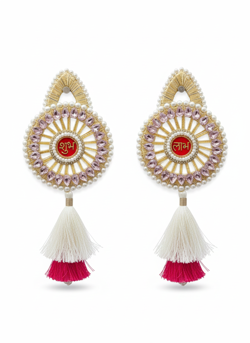 Shubh Labh Hanging Latkan | Circular (Set of 2)