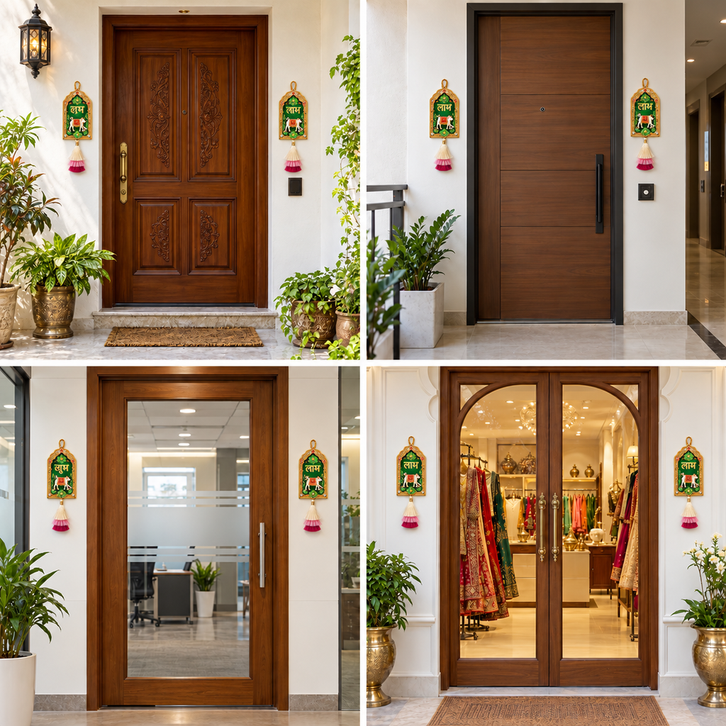 Mangalkarak Shubh Labh Door Hangings – Set of 2