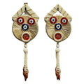 Handmade Shubh Labh Wall Hanging With Evil Eye  (Set of 2)