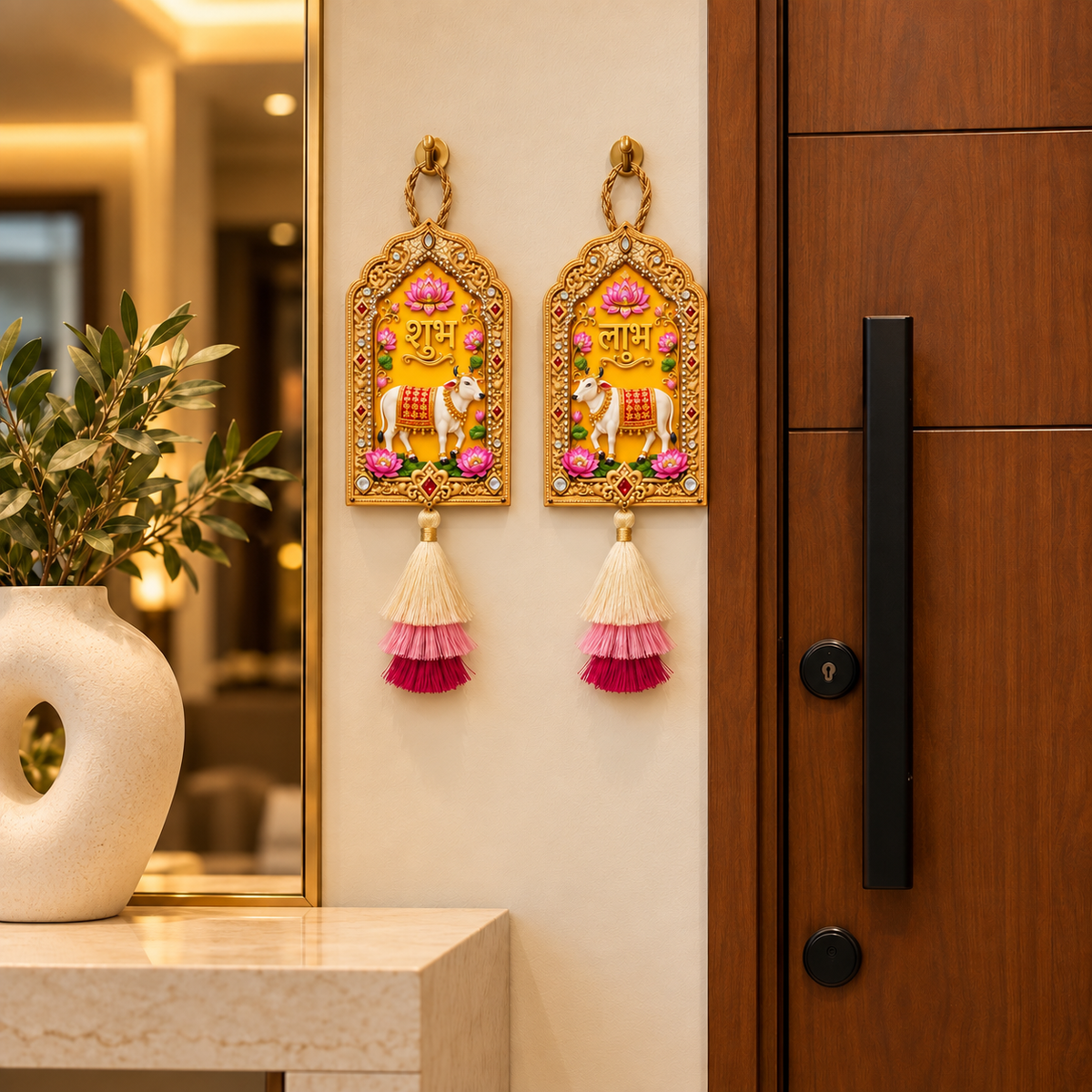Mangal Shubh Labh Door Hangings – Set of 2