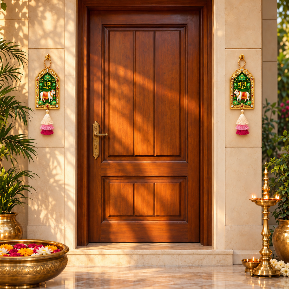 Mangalkarak Shubh Labh Door Hangings – Set of 2