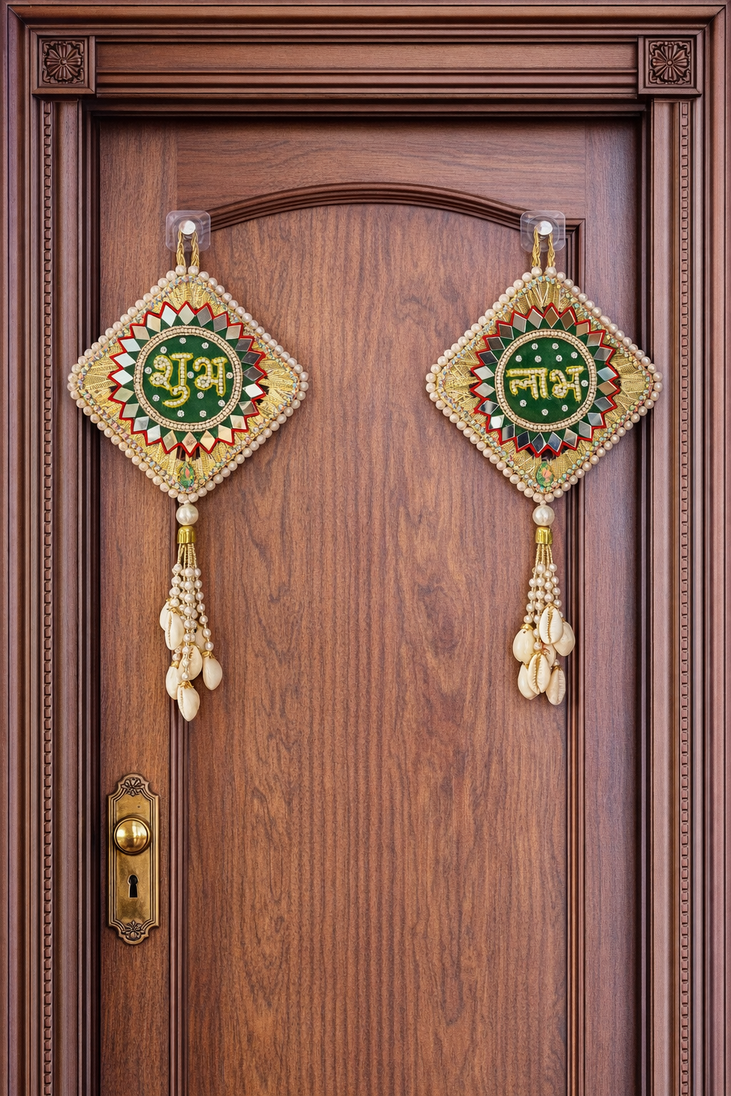 Shubh Labh Door Hanging 4.5 x 7.5 Inch (Set of 2)