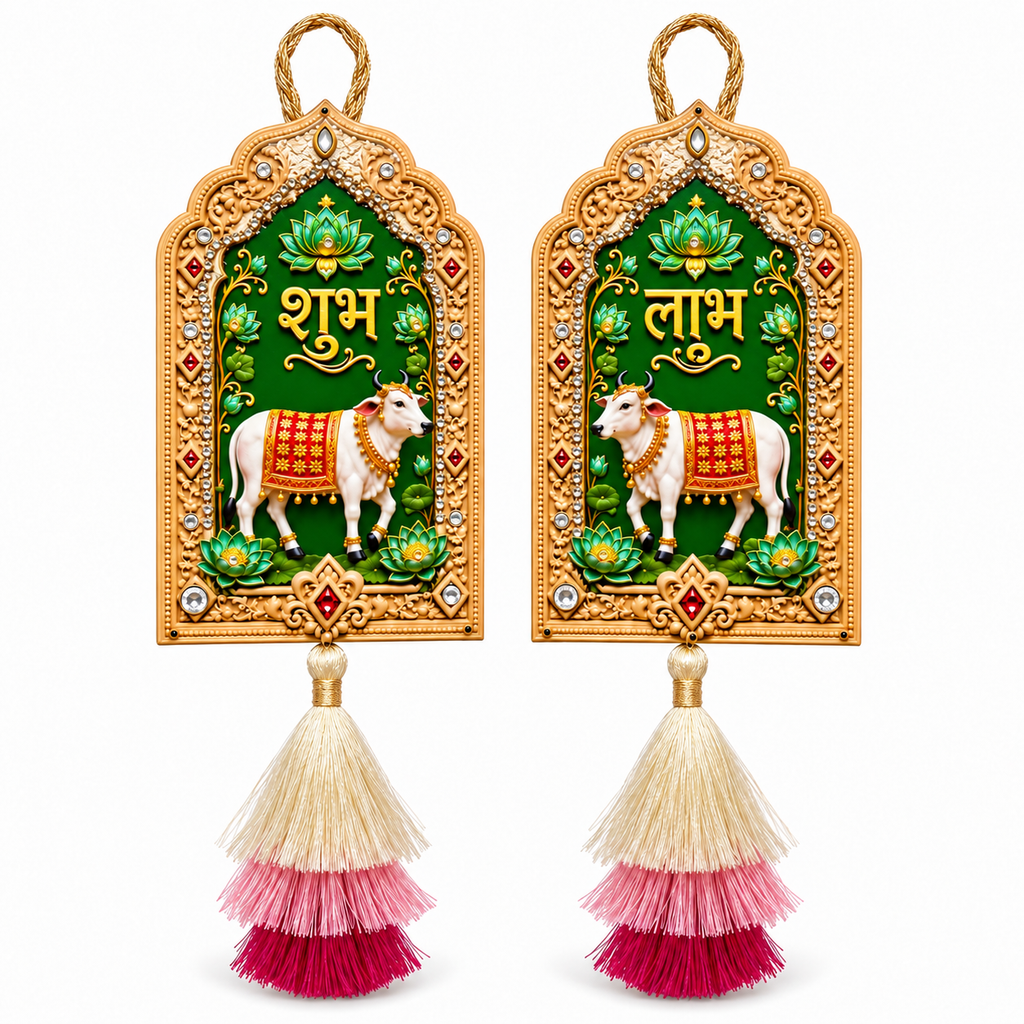 Mangalkarak Shubh Labh Door Hangings – Set of 2