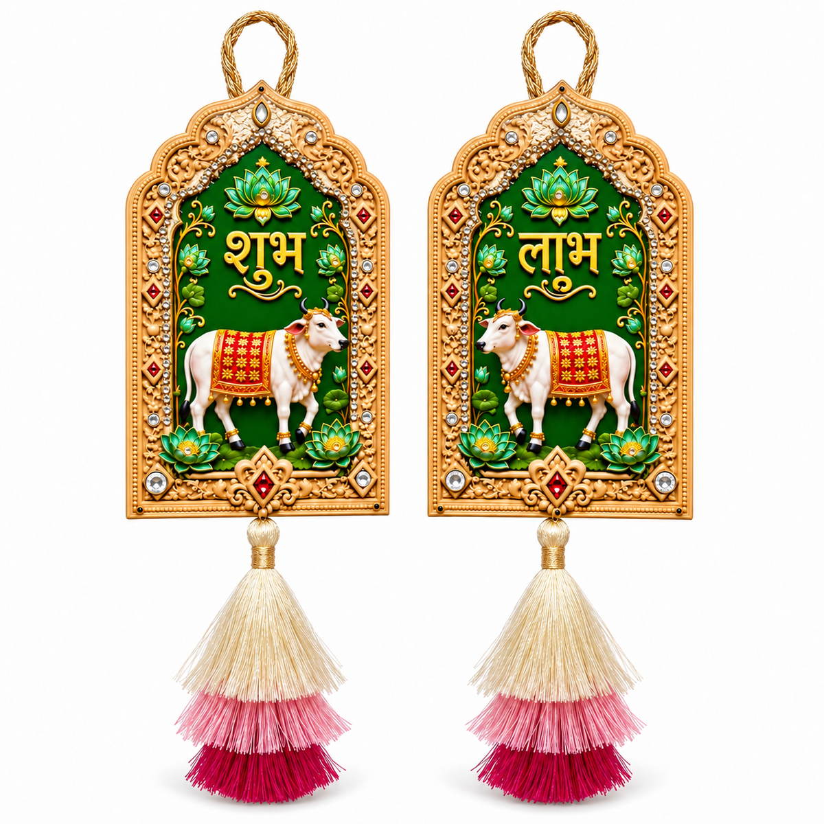 Mangalkarak Shubh Labh Door Hangings – Set of 2