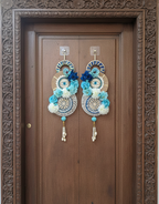 Evil Eye Door Hanging Artificial Flower  (Set of 2)