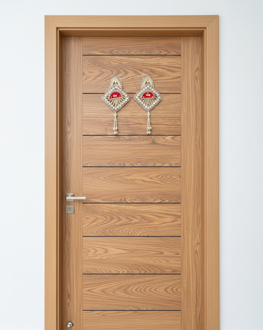 Shubh Labh Hanging Latkan | Square Design (Set of 2)