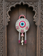 Evil Eye Door Hanging Circular Pink