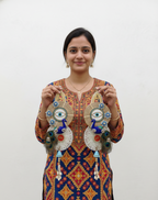 Peacock Shubh Labh With Evil Eye Door Hanging (Set of 2)