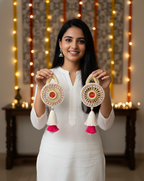 Shubh Labh Hanging Latkan | Circular (Set of 2)