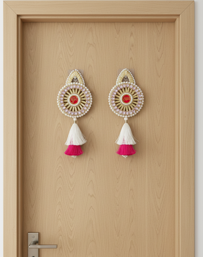 Shubh Labh Hanging Latkan | Circular (Set of 2)