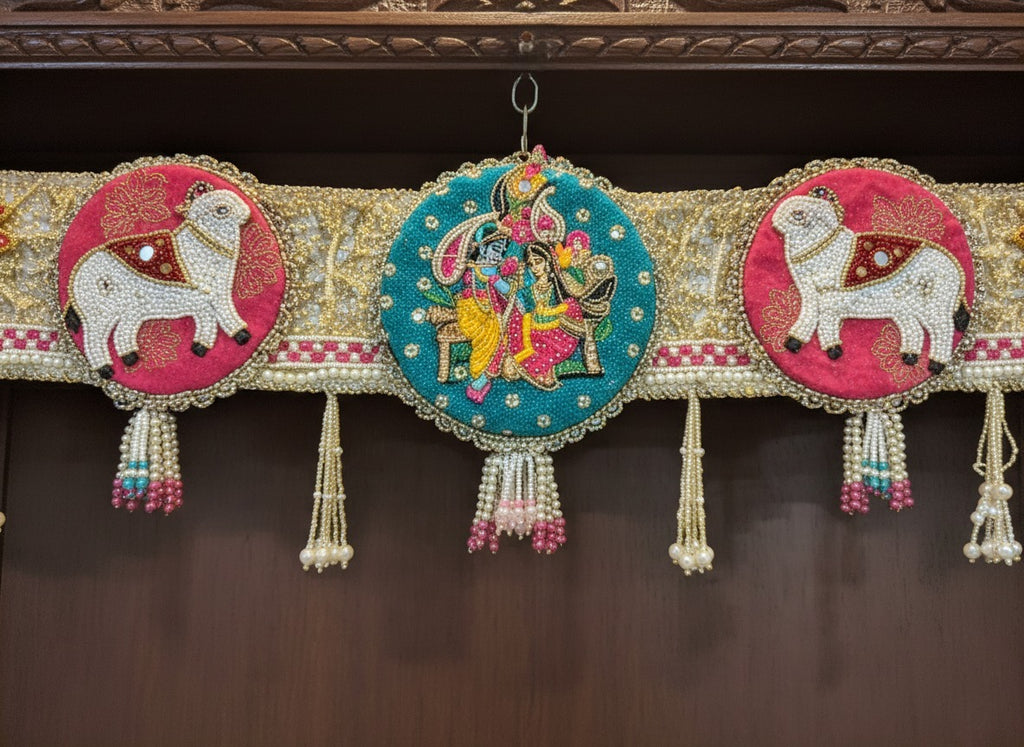 Shubh Labh Bandhanwar With Radha Krishna JI For Mandir/Festivals (42 Inch)