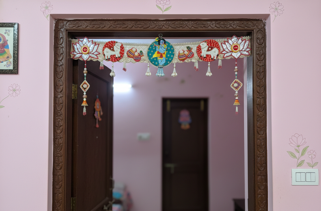 Shubh Labh Bandhanwar With Krishna Ji for Mandir/Festivals (42 Inch)