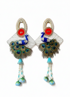 Peacock Shubh Labh Wall Hanging Pair Latkan (Set of 2)