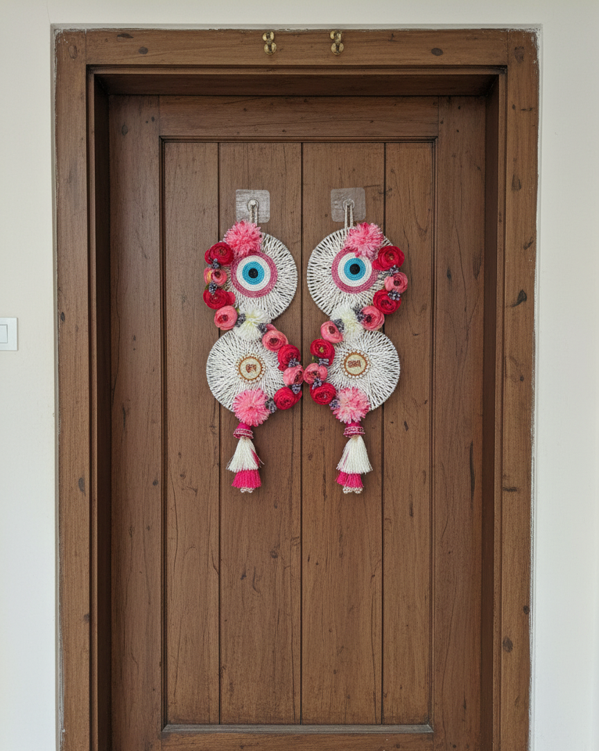 Designer Evil Eye Latkan for Main Door (Set of 2)