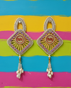 Riddhi Siddhi Handcrafted Crystal Beaded Wall Hanging (Set of 2)