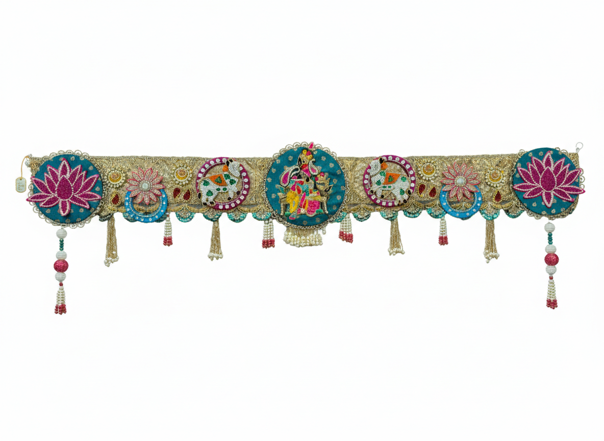 Radha Krishna Ji Bandhanwar With Lotus (42 Inch)