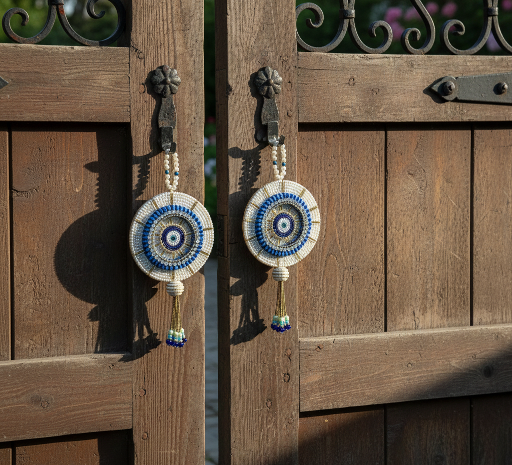 Handmade Evil Eye Wall Hanging  (Set of 2)