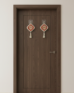 Riddhi Siddhi Hanging Latkan | Ethnic Red Pearl (Set of 2)