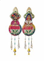 Handmade Traditional Rajasthani Wall Hanging Ram Ram Sa & Padharo Sa (Set of 2)