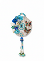 Evil Eye Door Hanging Flowers Butterflies Design