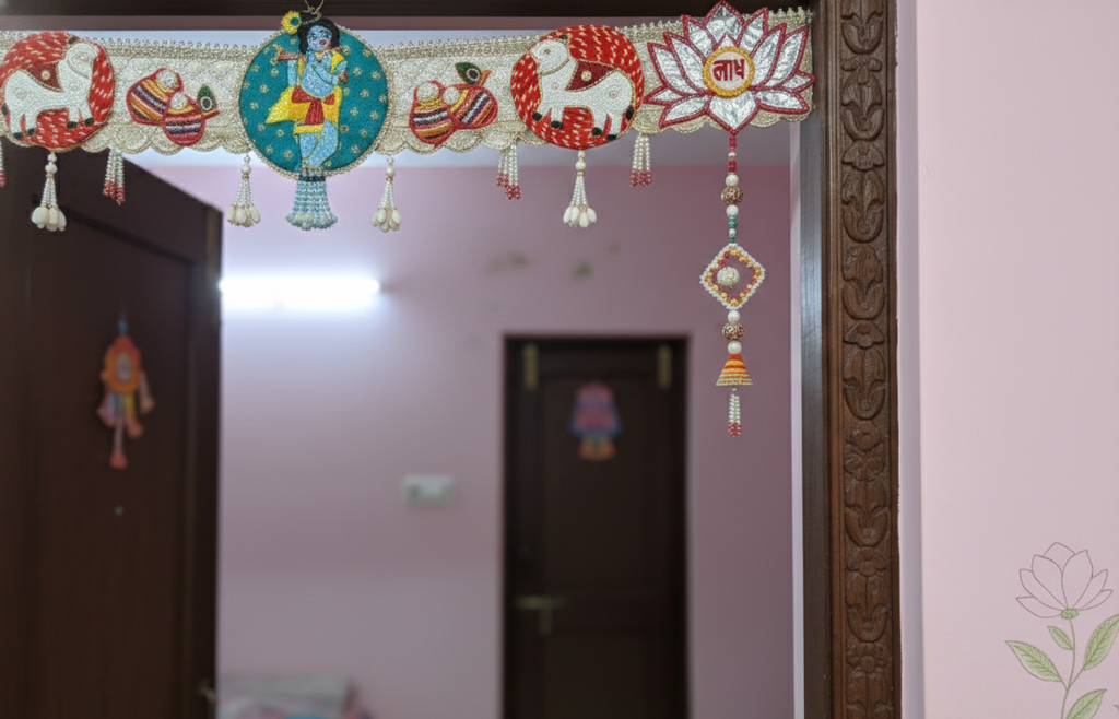 Shubh Labh Bandhanwar With Krishna Ji for Mandir/Festivals (42 Inch)