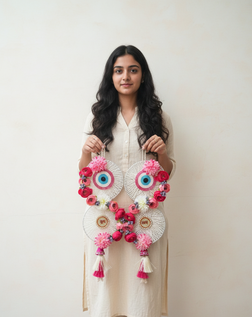 Designer Evil Eye Latkan for Main Door (Set of 2)