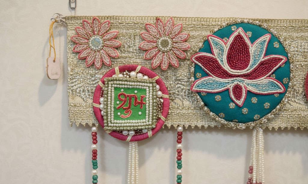 Shubh Labh Bandhanwar With Lotus For Mandir/Festivals (42 Inch)