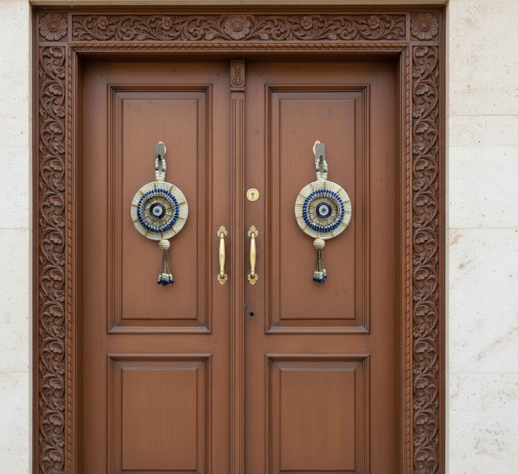 Handmade Evil Eye Wall Hanging  (Set of 2)