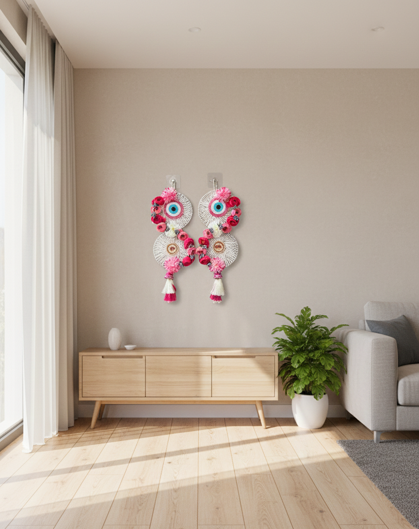 Designer Evil Eye Latkan for Main Door (Set of 2)