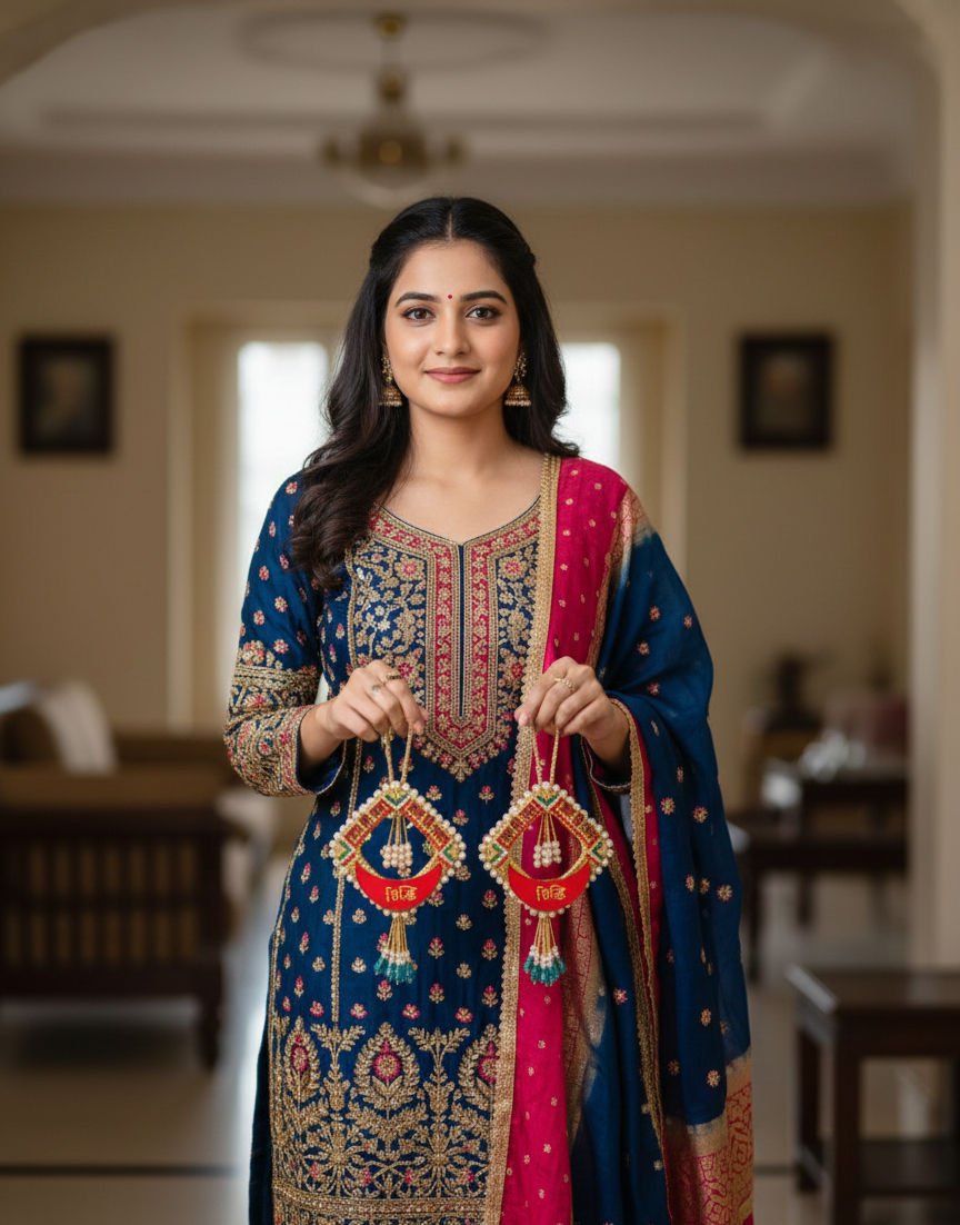 Traditional Riddhi Siddhi Hanging Jai Shree Ram (Set of 2)