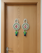 Riddhi Siddhi Hanging Latkan | Circular Green (Set of 2)