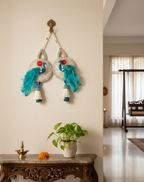 Peacock Shubh Labh Door Hanging (Set of 2)