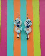 Premium Evil Eye Riddhi Siddhi Wall Decor Pair Latkan (Set of 2)