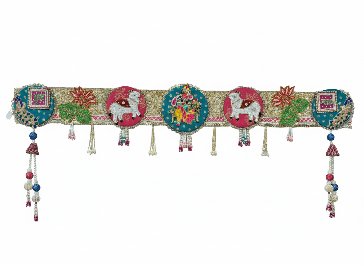 Shubh Labh Bandhanwar With Radha Krishna JI For Mandir/Festivals (42 Inch)