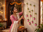 Lotus Pearl Curtain Backdrop - Set of 10 Strings for Temple, Living Room Wall & Entrance Decor