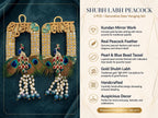 Royal Peacock Shubh Labh Door Decor - Handmade Wall Hanging for Main Door, Temple & Festive Entrance - Pack of 2