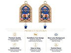 Pichwai Shubh Labh Hanging - Set of 2 Handmade Cow & Lotus Wall Decor for Diwali & Housewarming