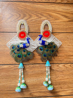 Peacock Shubh Labh Wall Hanging Pair Latkan (Set of 2)