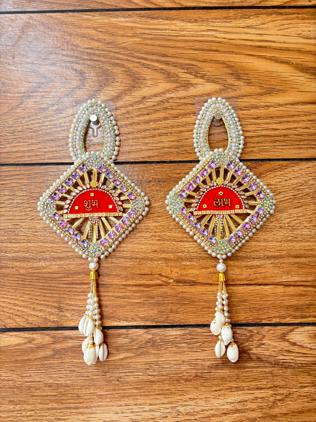 Handmade Shubh Labh Door Hanging (Set of 2)