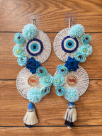 Premium Evil Eye Riddhi Siddhi Wall Decor Pair Latkan (Set of 2)