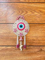 Evil Eye Door Hanging Circular Pink