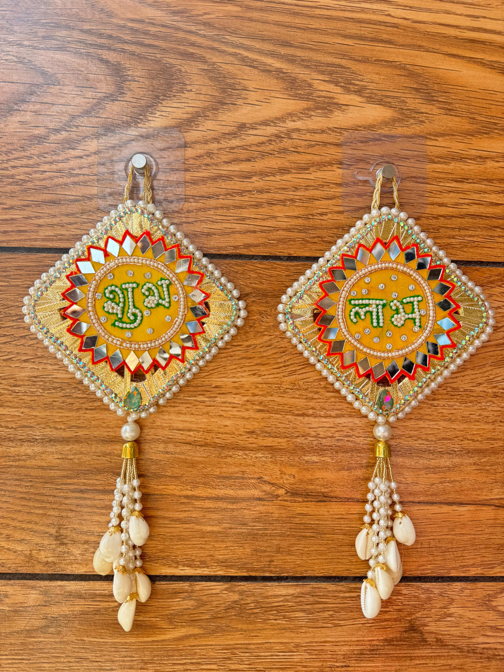 Shubh Labh Door Hanging 4.5 x 7.5 Inches (Set of 2)