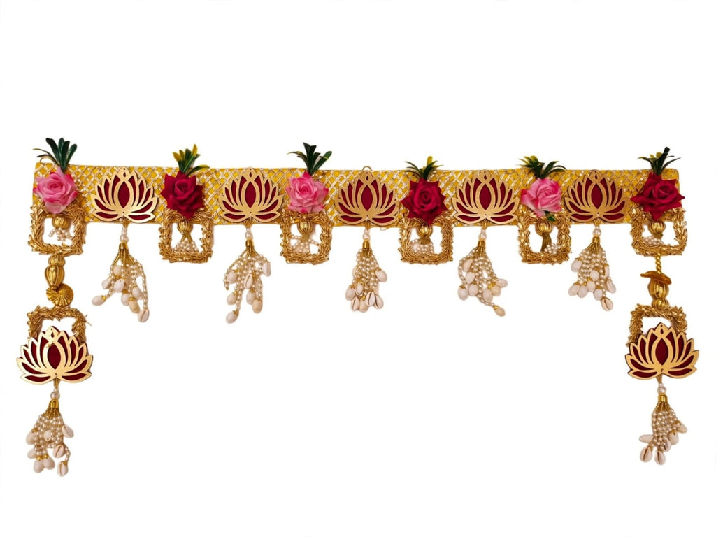 Handmade Lotus Toran - Handmade Lotus Toran for Main Door Entrance