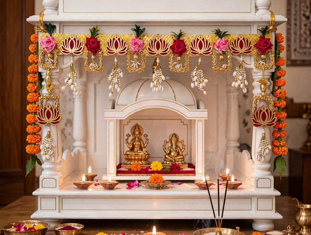 Handmade Lotus Toran - Handmade Lotus Toran for Main Door Entrance