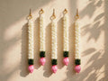 Mogra Lotus Ladi - Set of 5 White Flower Hanging for Home Temple & Entrance Decor -