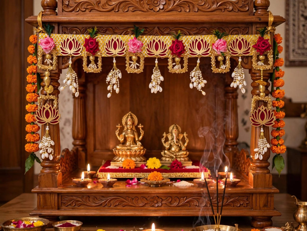 Handmade Lotus Toran - Handmade Lotus Toran for Main Door Entrance