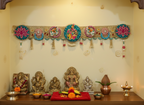 Radha Krishna Ji Bandhanwar With Lotus (42 Inch)